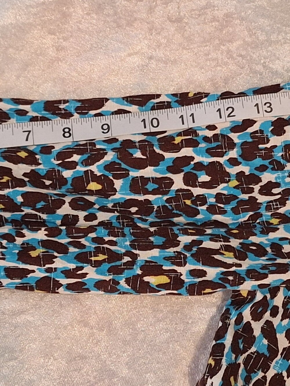 Ruby Rd. 16P Teal & Brown Leopard Print Button-Front Jacket. Linen blend. - Picture 14 of 16